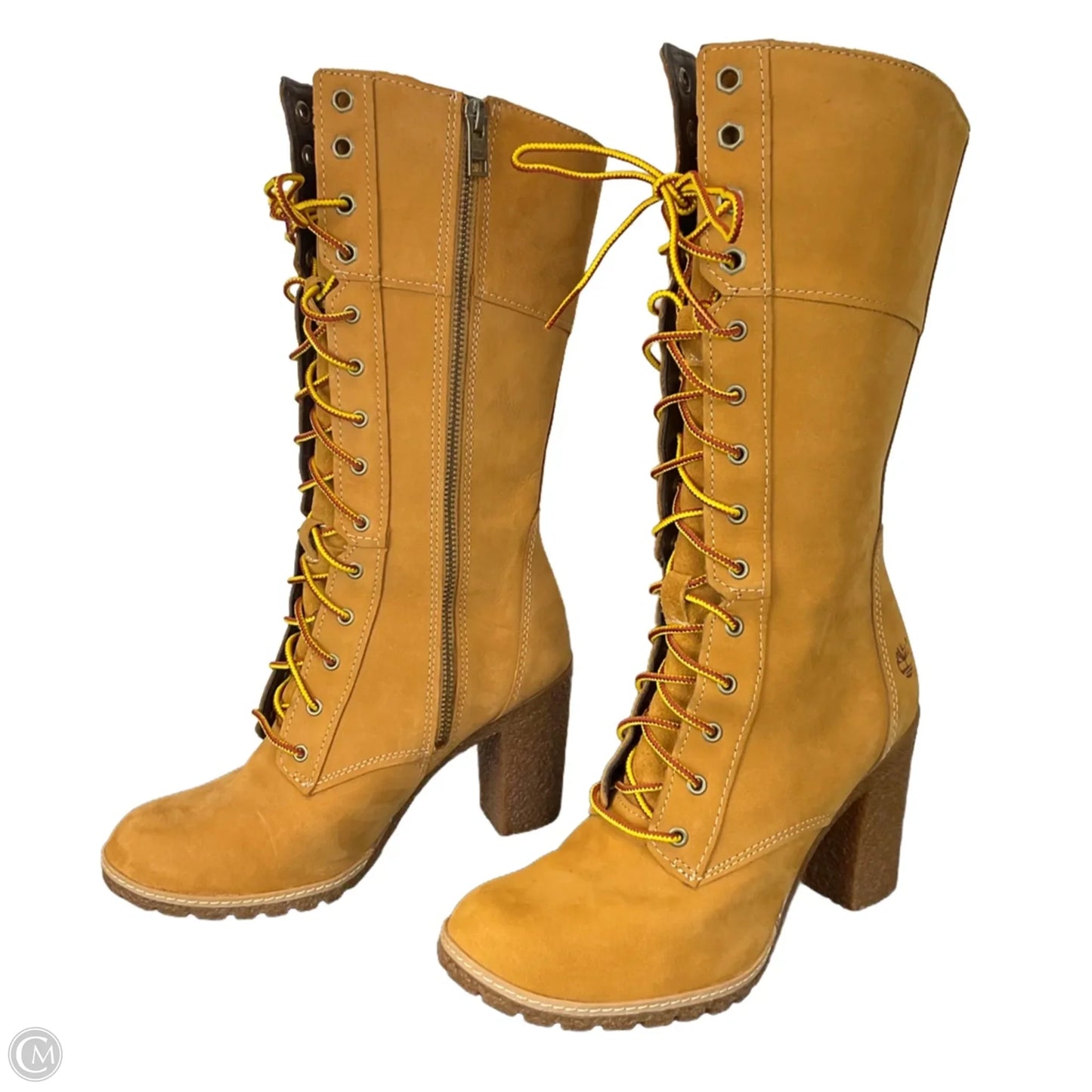 Boots Mid-calf Heels By Timberland In Yellow, Size: 7.5