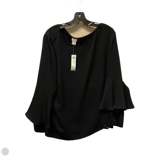 Top Long Sleeve By Chicos In Black, Size: 16