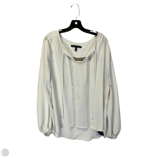 Top Long Sleeve By White House Black Market In White, Size: L