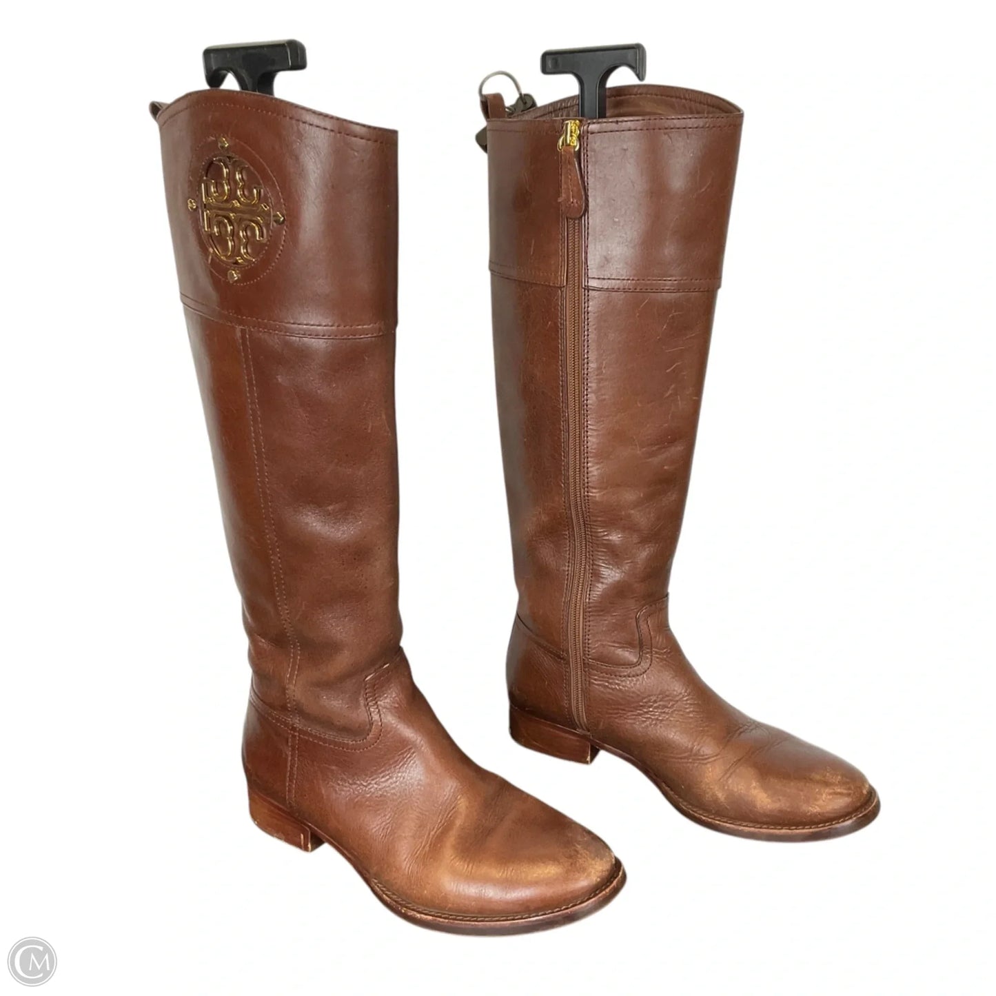 Boots Designer By Tory Burch In Brown, Size: 7
