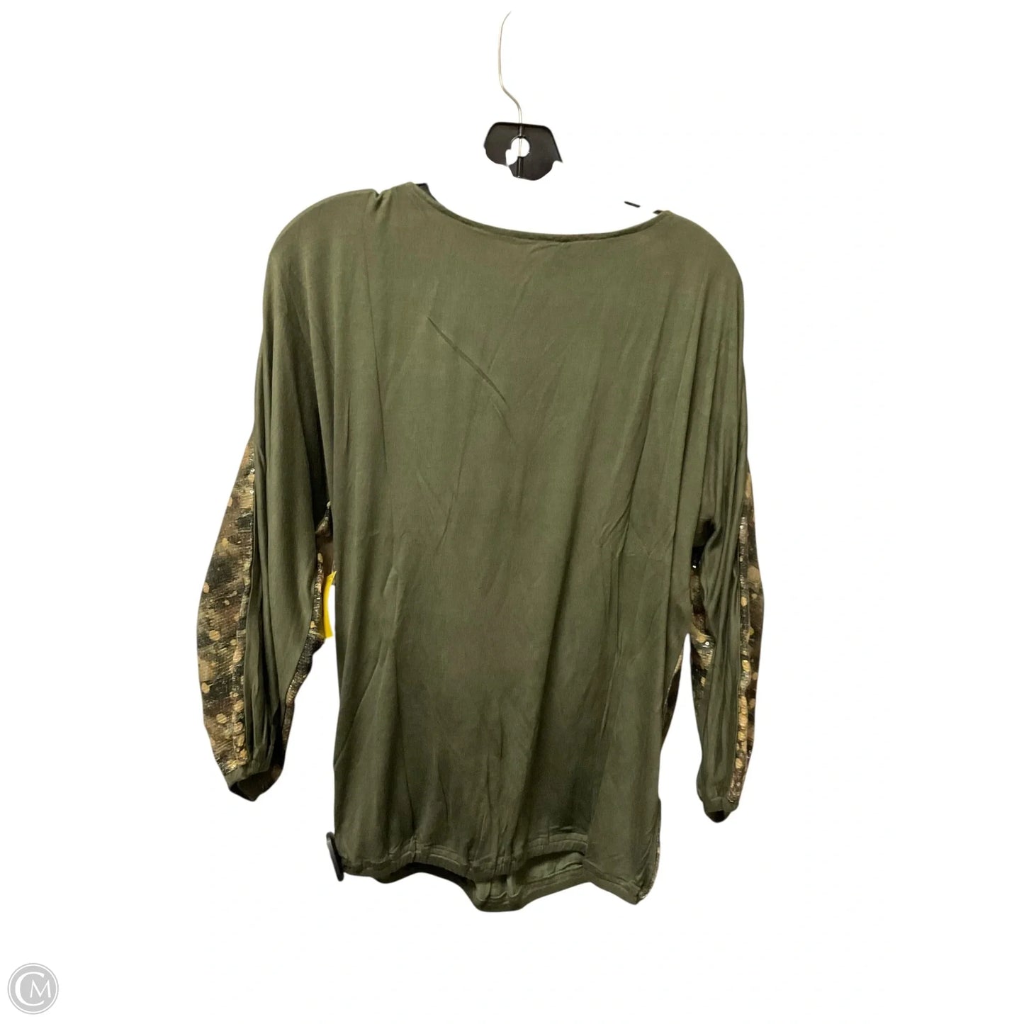 Top Long Sleeve By Cmc In Green, Size: S