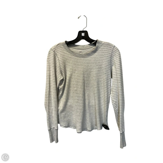 Top Long Sleeve By Aerie In Striped Pattern, Size: S