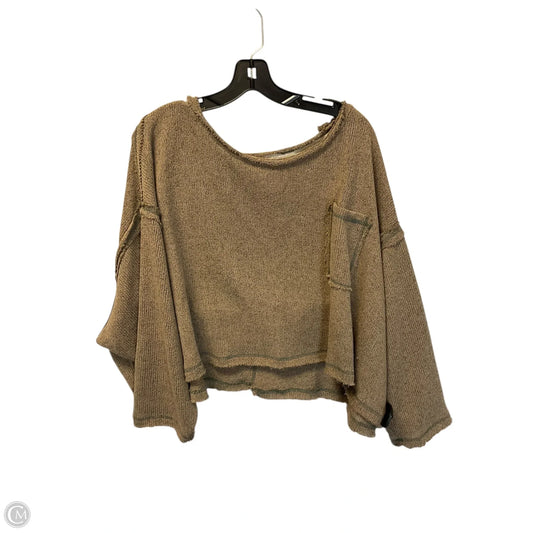 Top Long Sleeve By Pol In Brown, Size: S
