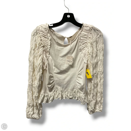 Top Long Sleeve By Free People In White, Size: L