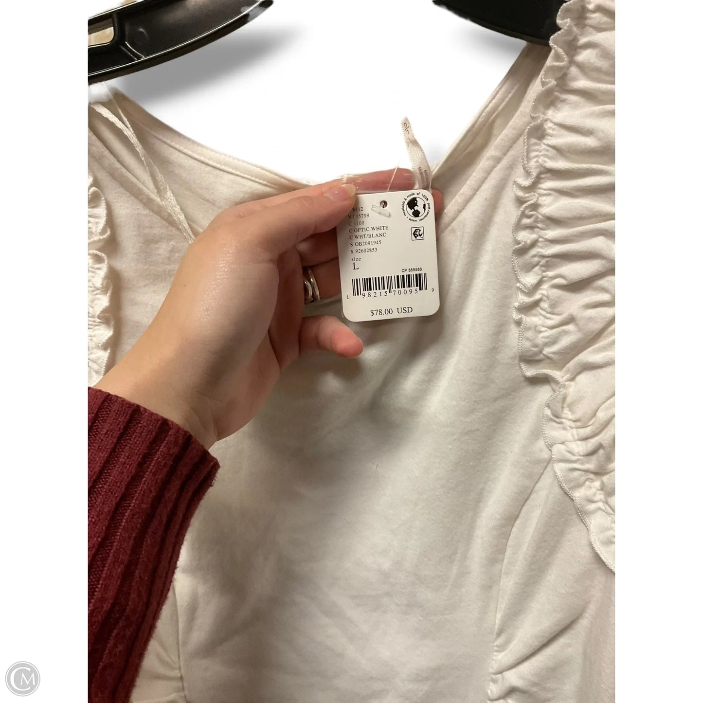 Top Long Sleeve By Free People In White, Size: L