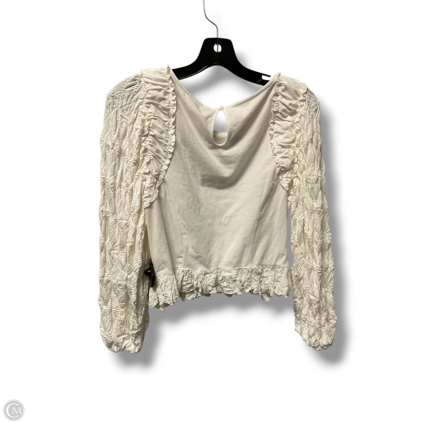 Top Long Sleeve By Free People In White, Size: L