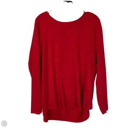 Top Long Sleeve By Chicos In Red, Size: 4