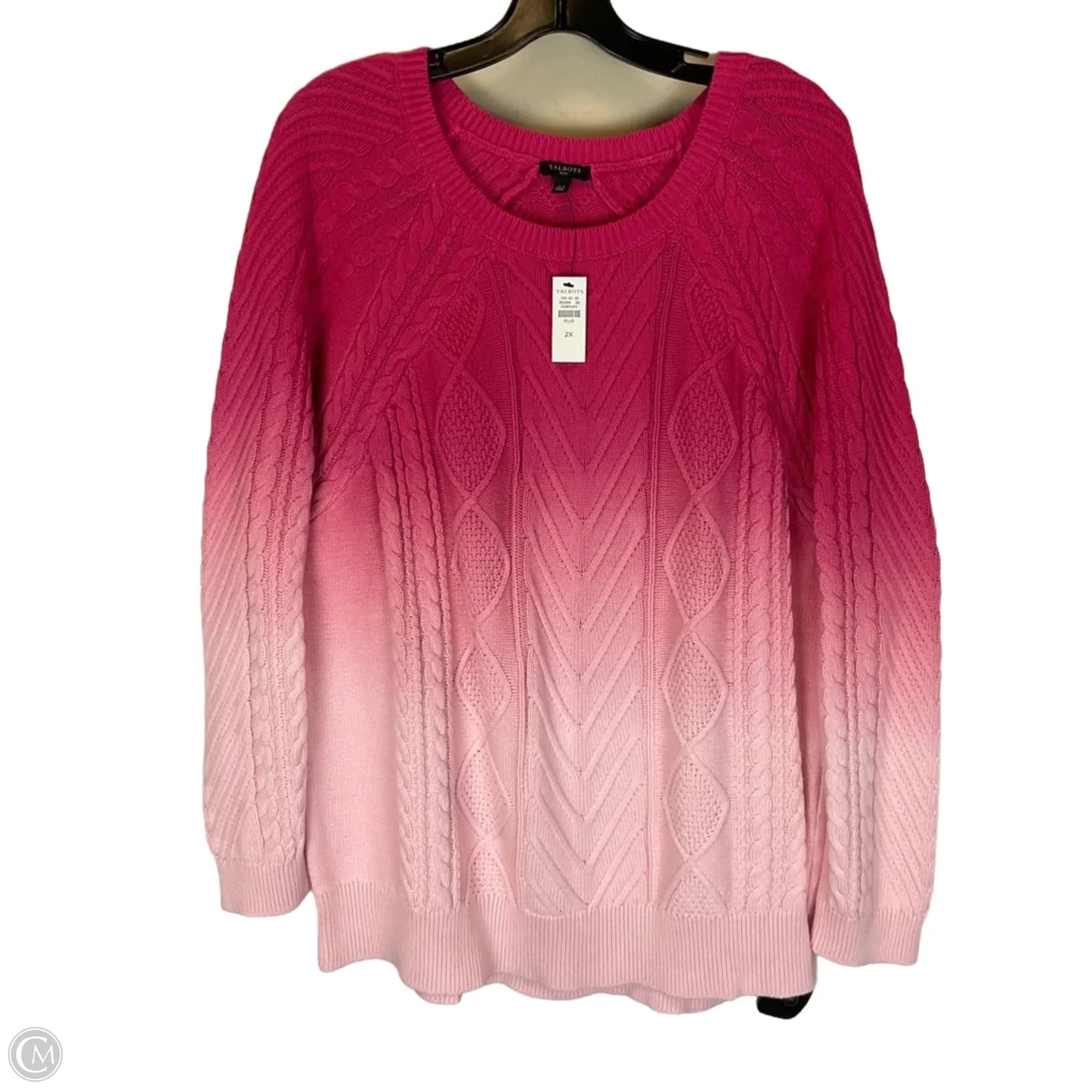 Sweater By Talbots In Pink, Size: 2x
