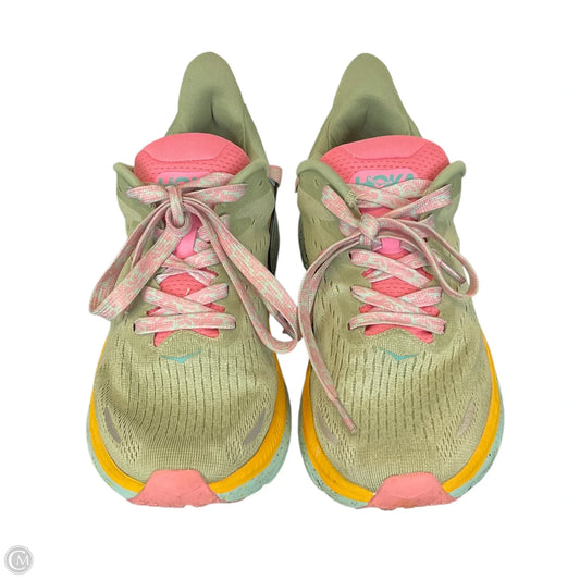 Shoes Athletic By Hoka In Green & Pink, Size: 7
