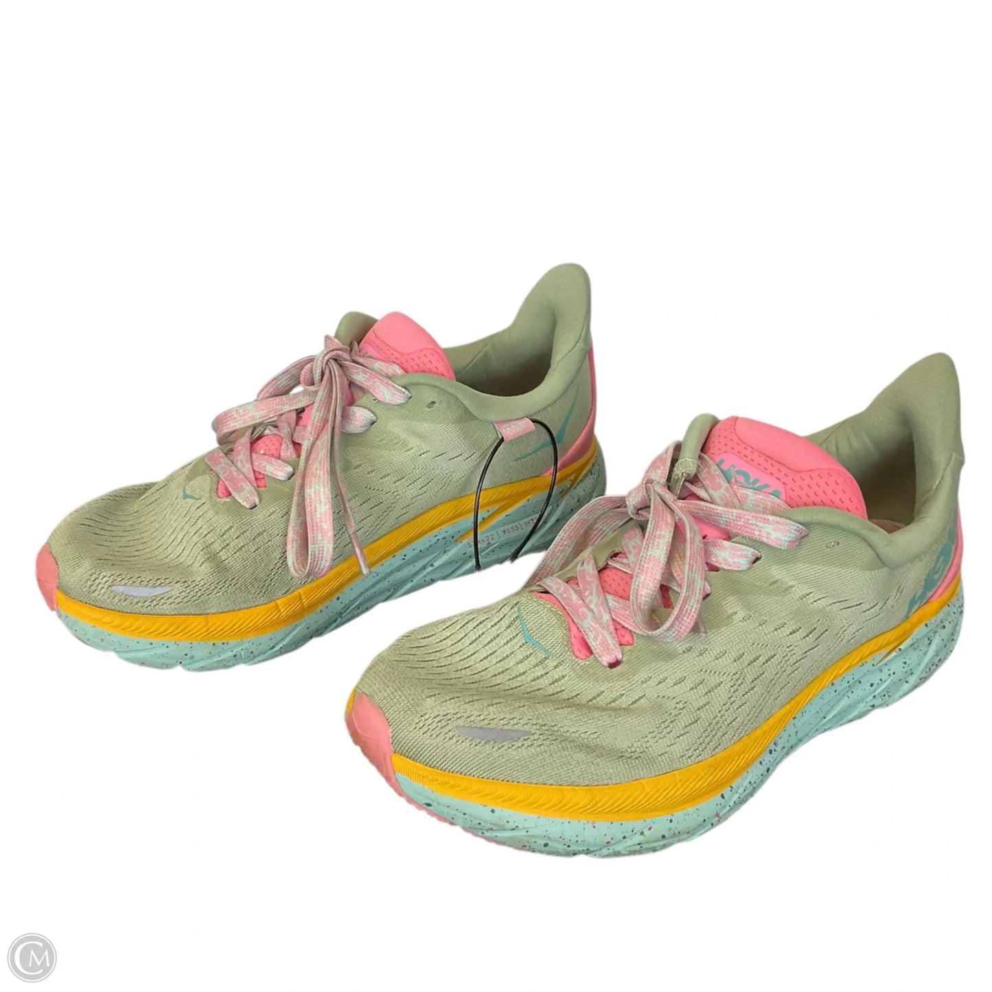 Shoes Athletic By Hoka In Green & Pink, Size: 7