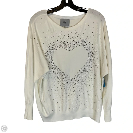 Top Long Sleeve By Clothes Mentor In White, Size: Xl