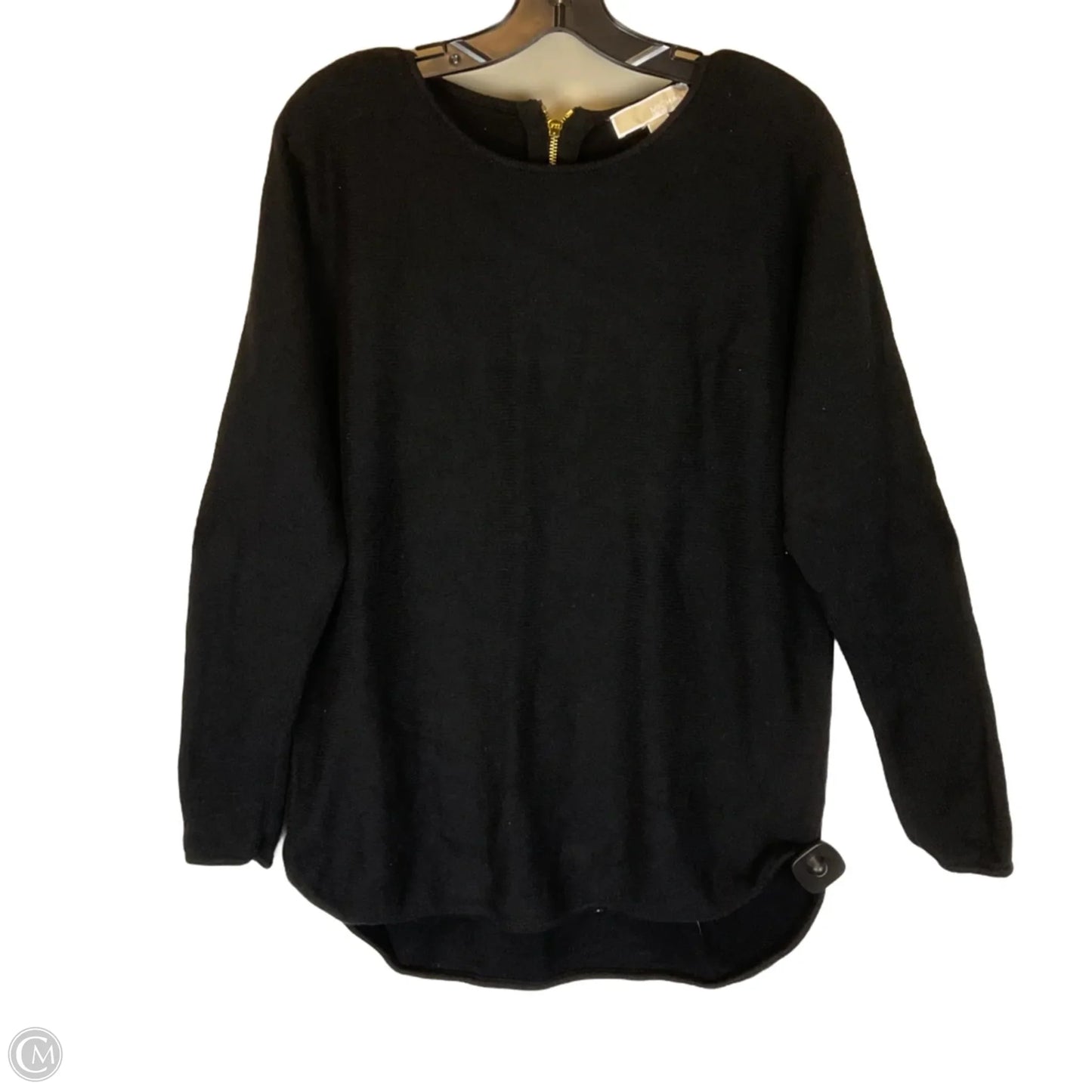 Top Long Sleeve By Michael By Michael Kors In Black, Size: L