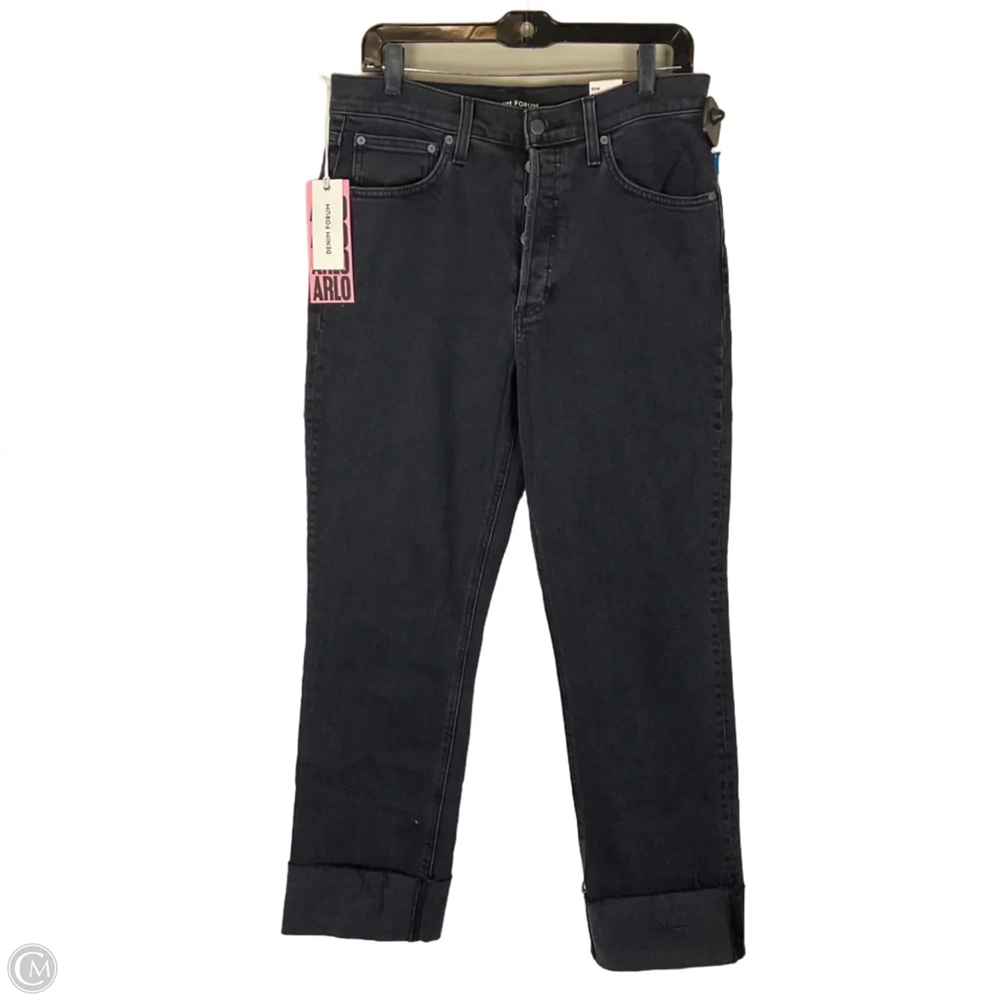 Jeans Straight By Clothes Mentor In Black Denim, Size: 10