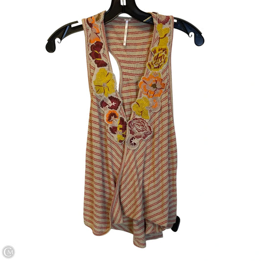 Top Sleeveless By Free People In Red & Yellow, Size: Xs