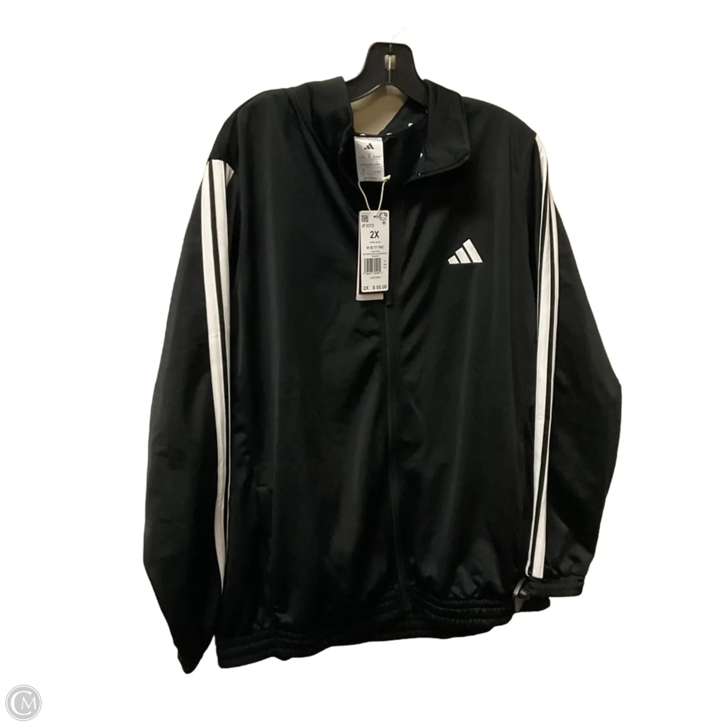 Athletic Jacket By Adidas In Black, Size: 2x