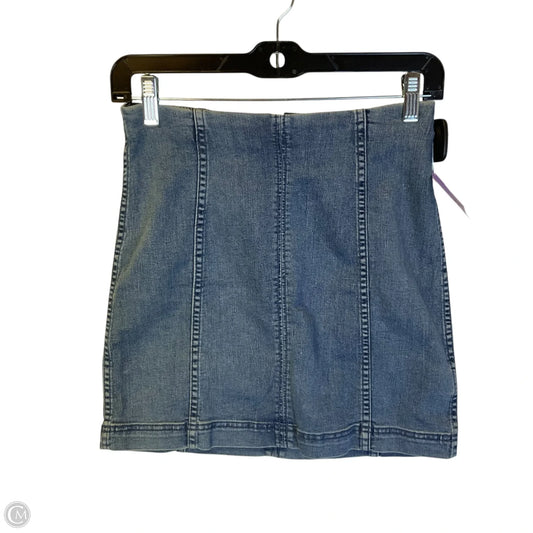 Skirt Mini & Short By Free People In Blue Denim, Size: 4