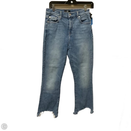 Jeans Straight By 7 For All Mankind In Blue Denim, Size: 6