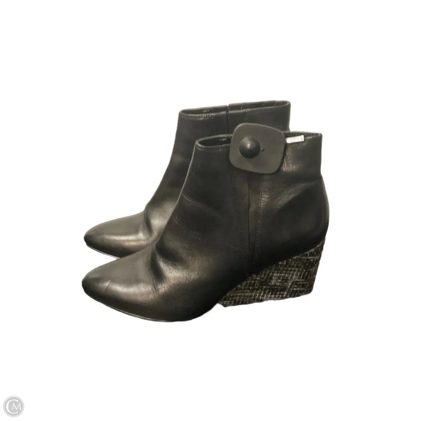 Boots Ankle Heels By Calvin Klein In Black, Size: 6.5