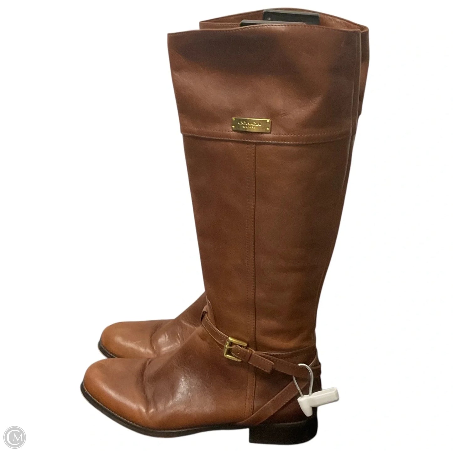 Boots Designer By Coach In Brown, Size: 11