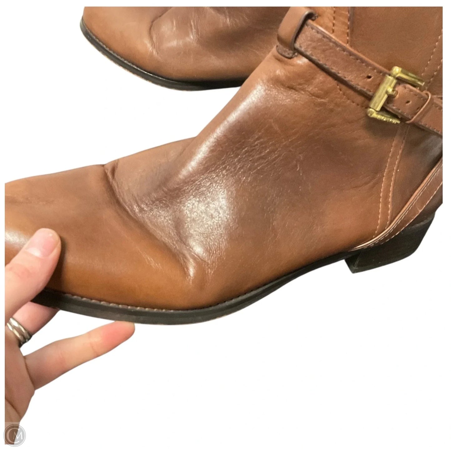 Boots Designer By Coach In Brown, Size: 11