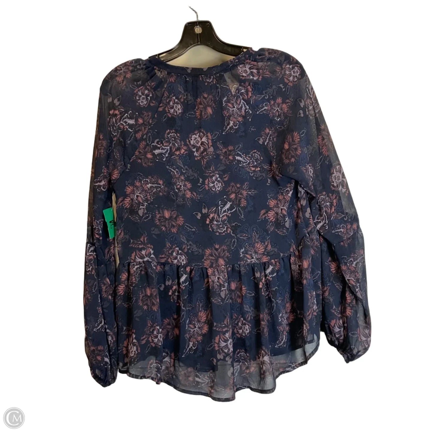 Top Long Sleeve By Knox Rose In Blue, Size: S