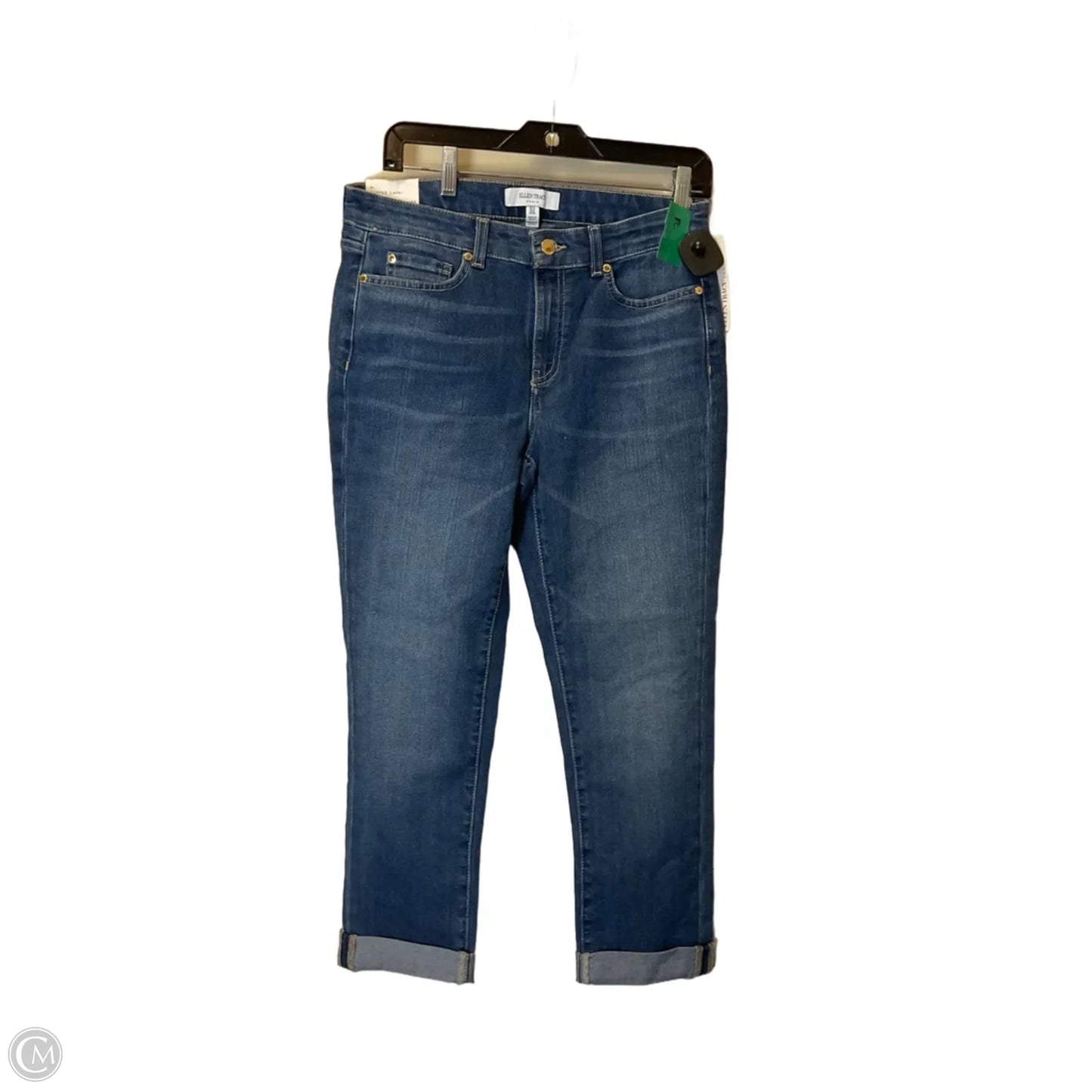 Jeans Straight By Ellen Tracy In Blue Denim, Size: 8