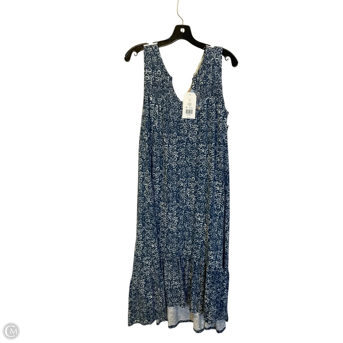 Dress Casual Midi By Wonderly In Blue & White, Size: M