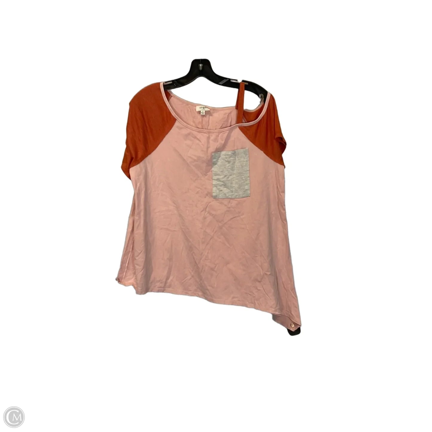 Top Short Sleeve By Umgee In Orange & Pink, Size: S