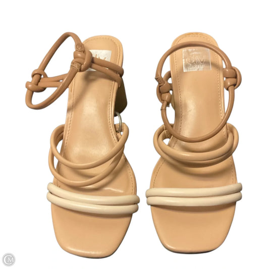 Sandals Heels Block By Dolce Vita In Tan, Size: 9.5