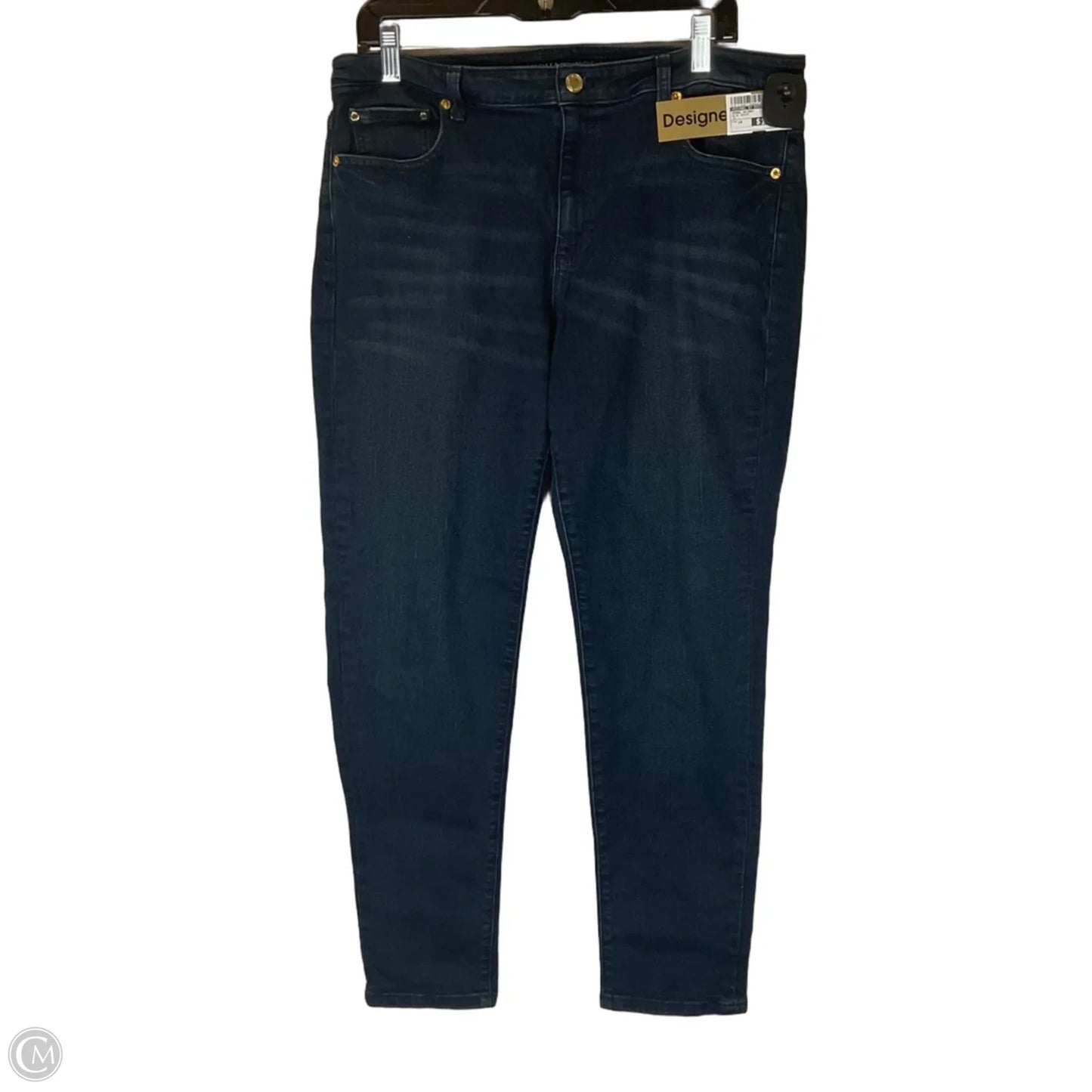 Jeans Skinny By Michael By Michael Kors In Blue Denim, Size: 14