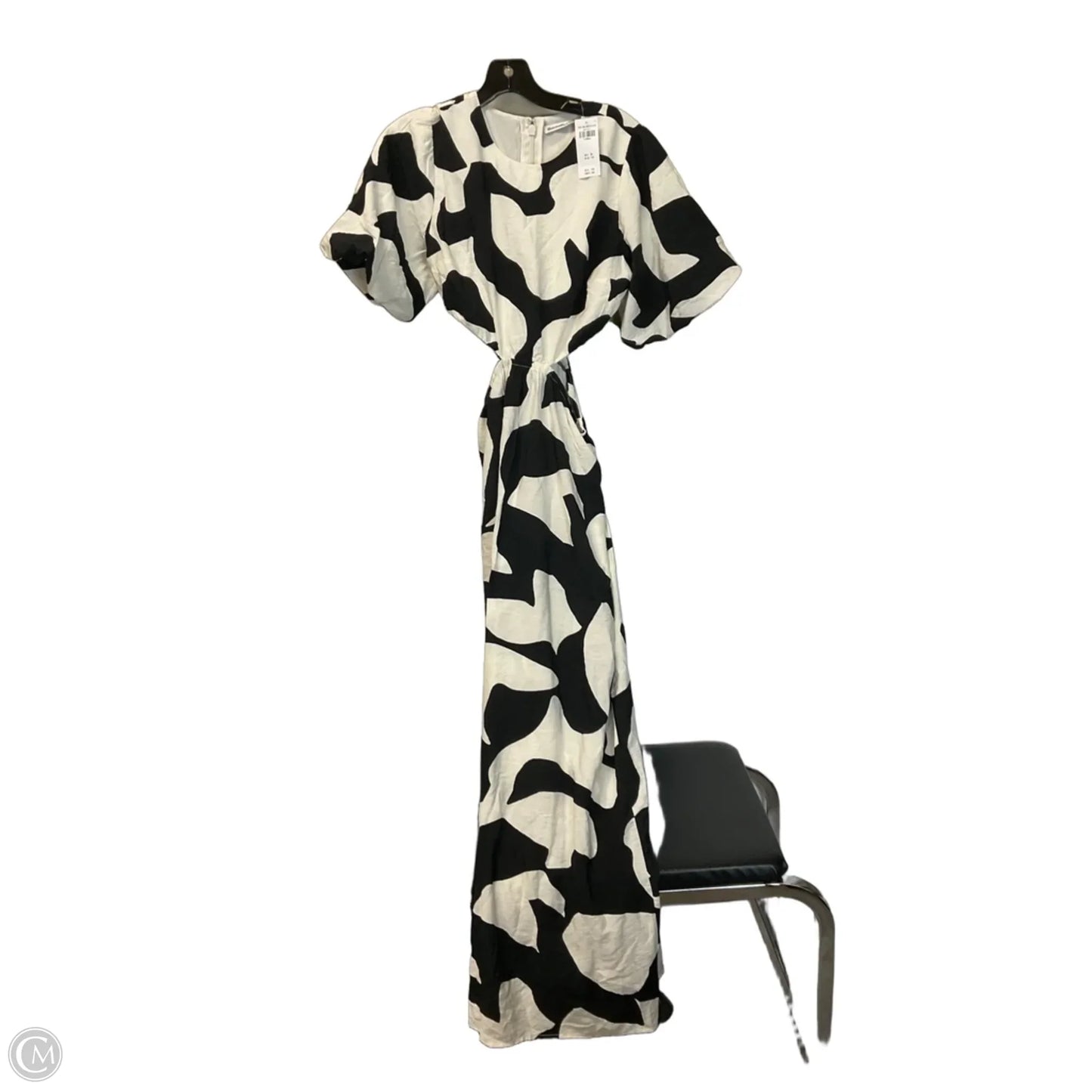 Dress Casual Maxi By Abercrombie And Fitch In Black & White, Size: Xs