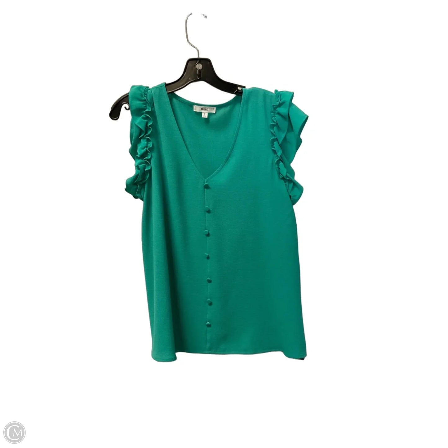 Top Short Sleeve By Mine In Green, Size: L