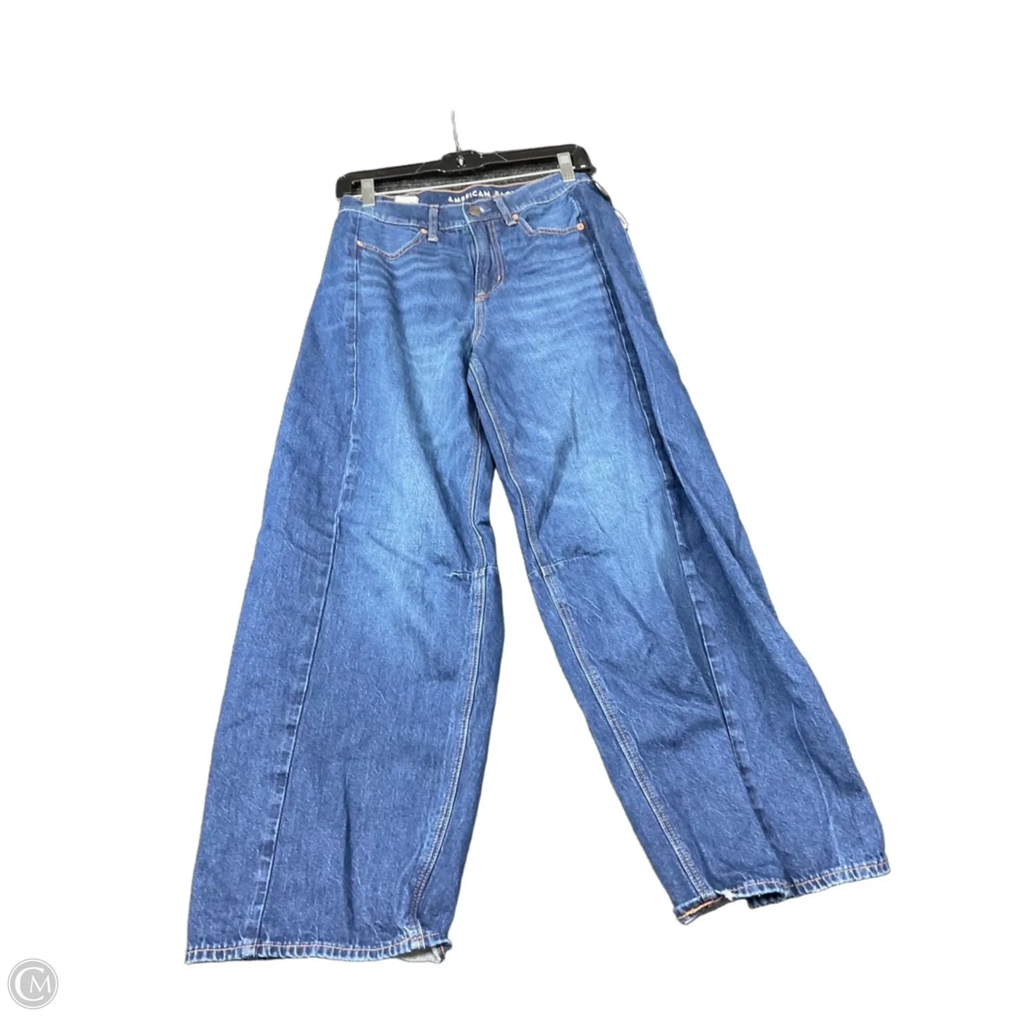 Jeans Wide Leg By American Eagle In Blue Denim, Size: 2