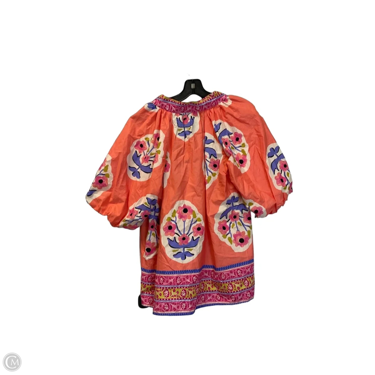 Top Short Sleeve By Umgee In Orange & Purple, Size: Xl