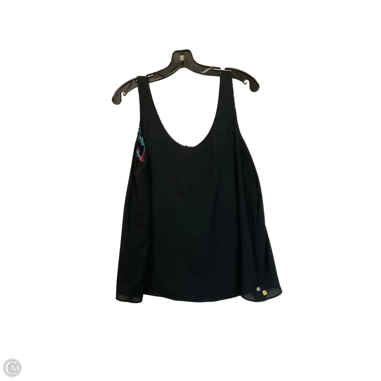 Top Sleeveless Designer By Lilly Pulitzer In Black & Pink, Size: L
