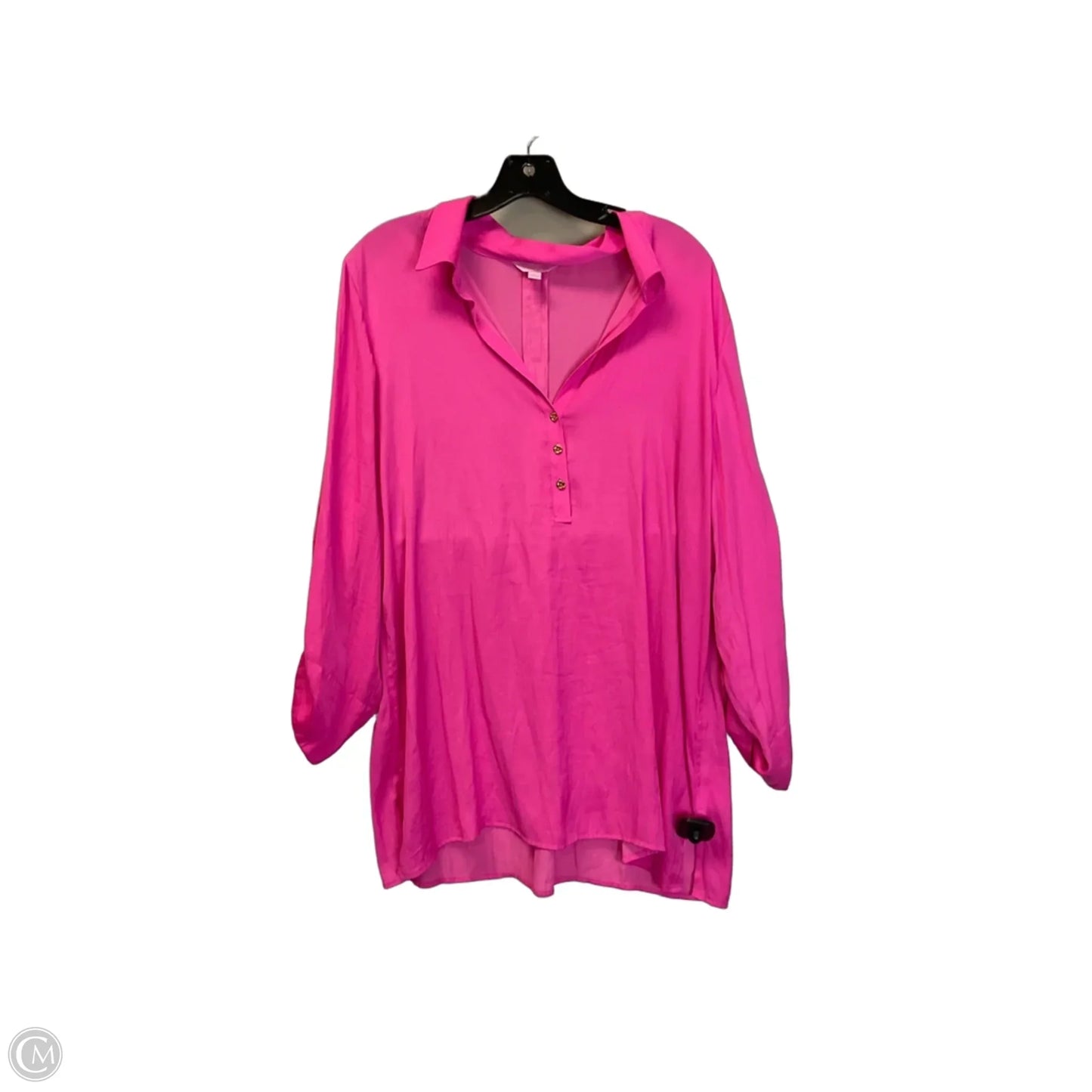 Top 3/4 Sleeve Designer By Lilly Pulitzer In Pink, Size: Xl