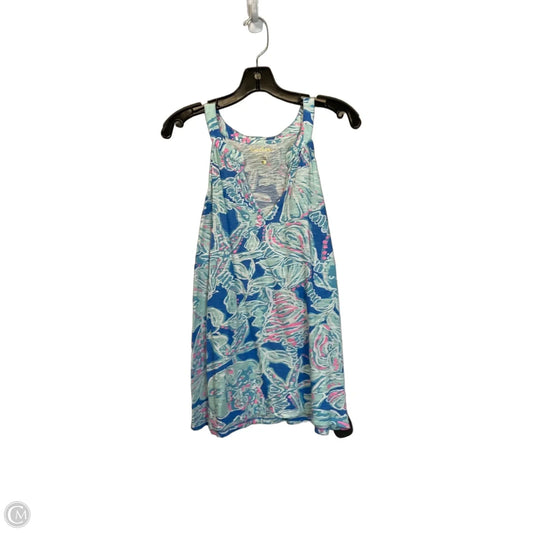 Top Sleeveless Designer By Lilly Pulitzer In Blue & Pink, Size: Xl