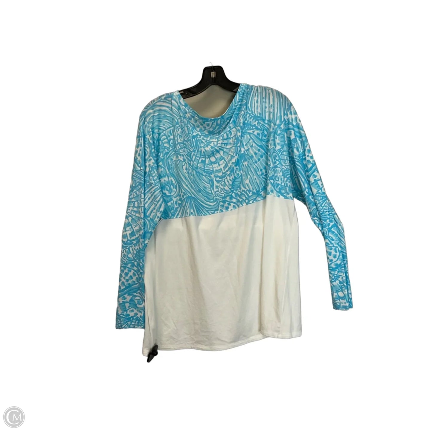 Top Long Sleeve Designer By Lilly Pulitzer In Blue, Size: Xl