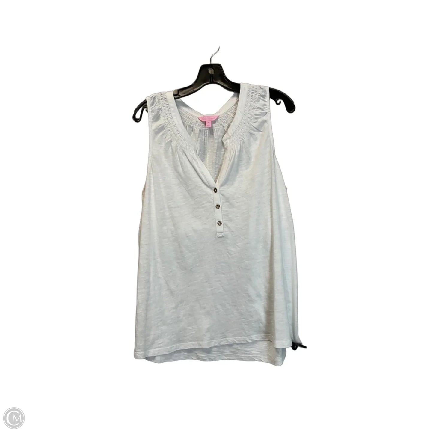 Top Sleeveless Designer By Lilly Pulitzer In White, Size: Xl