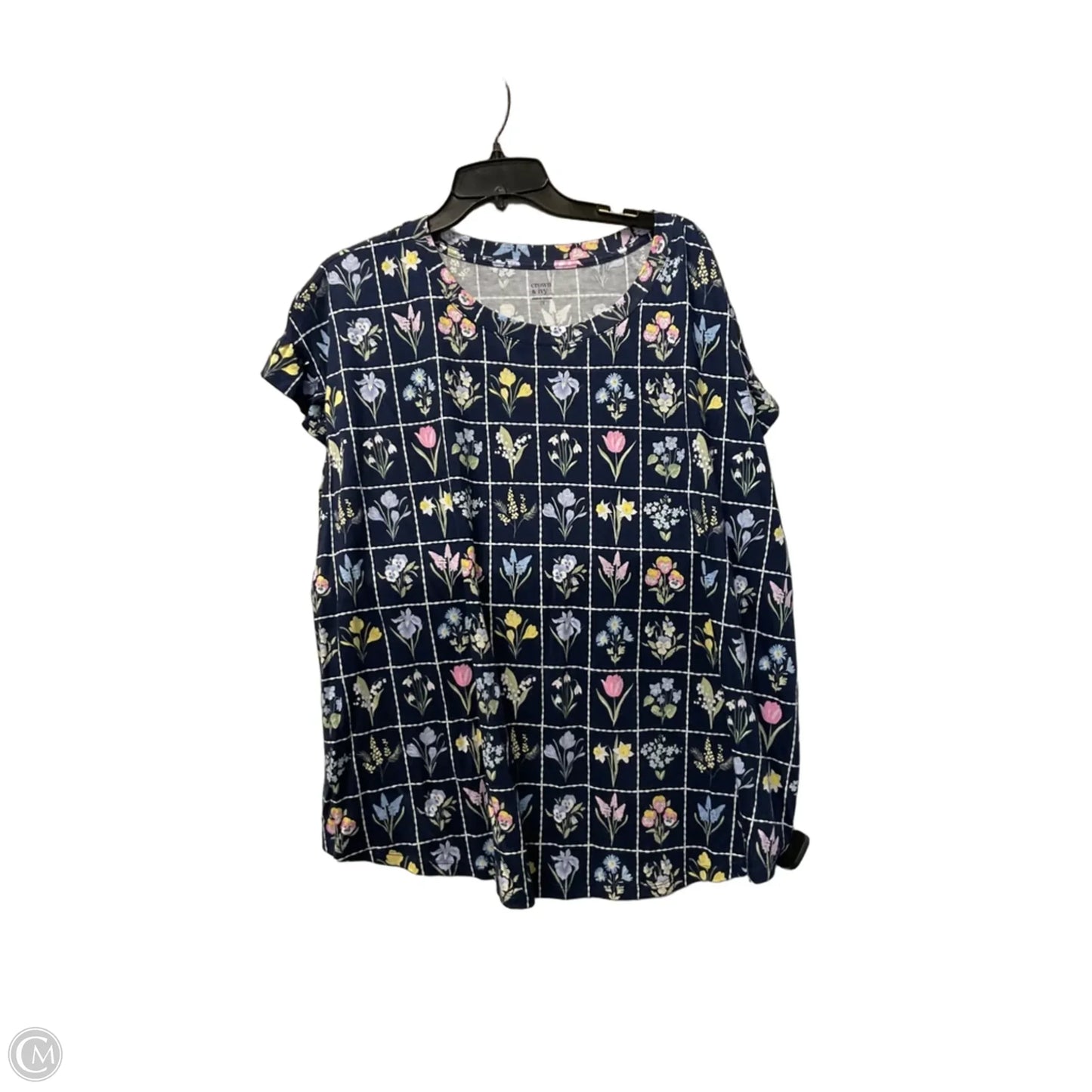 Top Short Sleeve By Crown And Ivy In Blue, Size: 2x