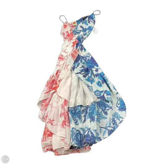Dress Casual Maxi By Farm Rio In Blue Red & White, Size: Xs