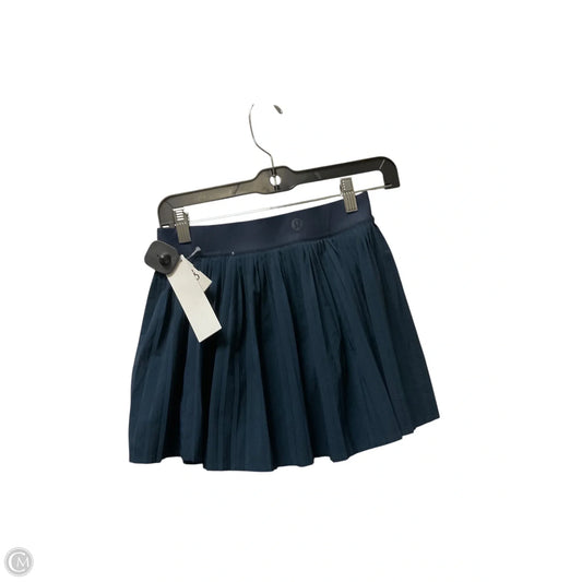 Athletic Skort By Lululemon In Blue, Size: 4