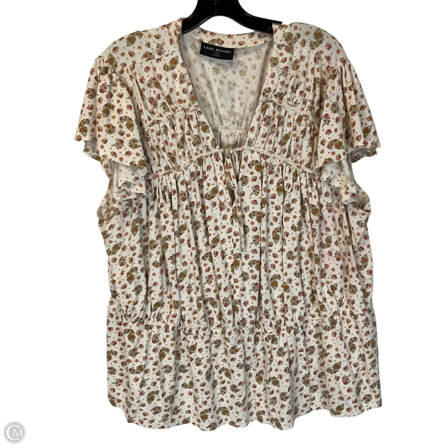 Top Short Sleeve By Lane Bryant In Floral Print, Size: 3x
