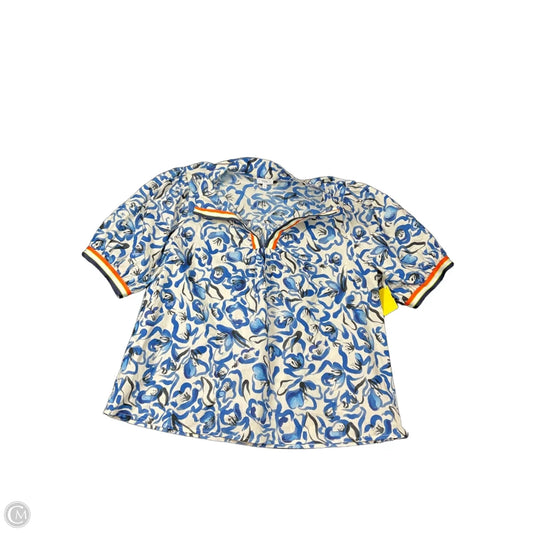 Top Short Sleeve By Voy In Blue, Size: L