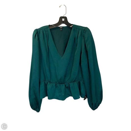 Top Long Sleeve By Express In Green, Size: L