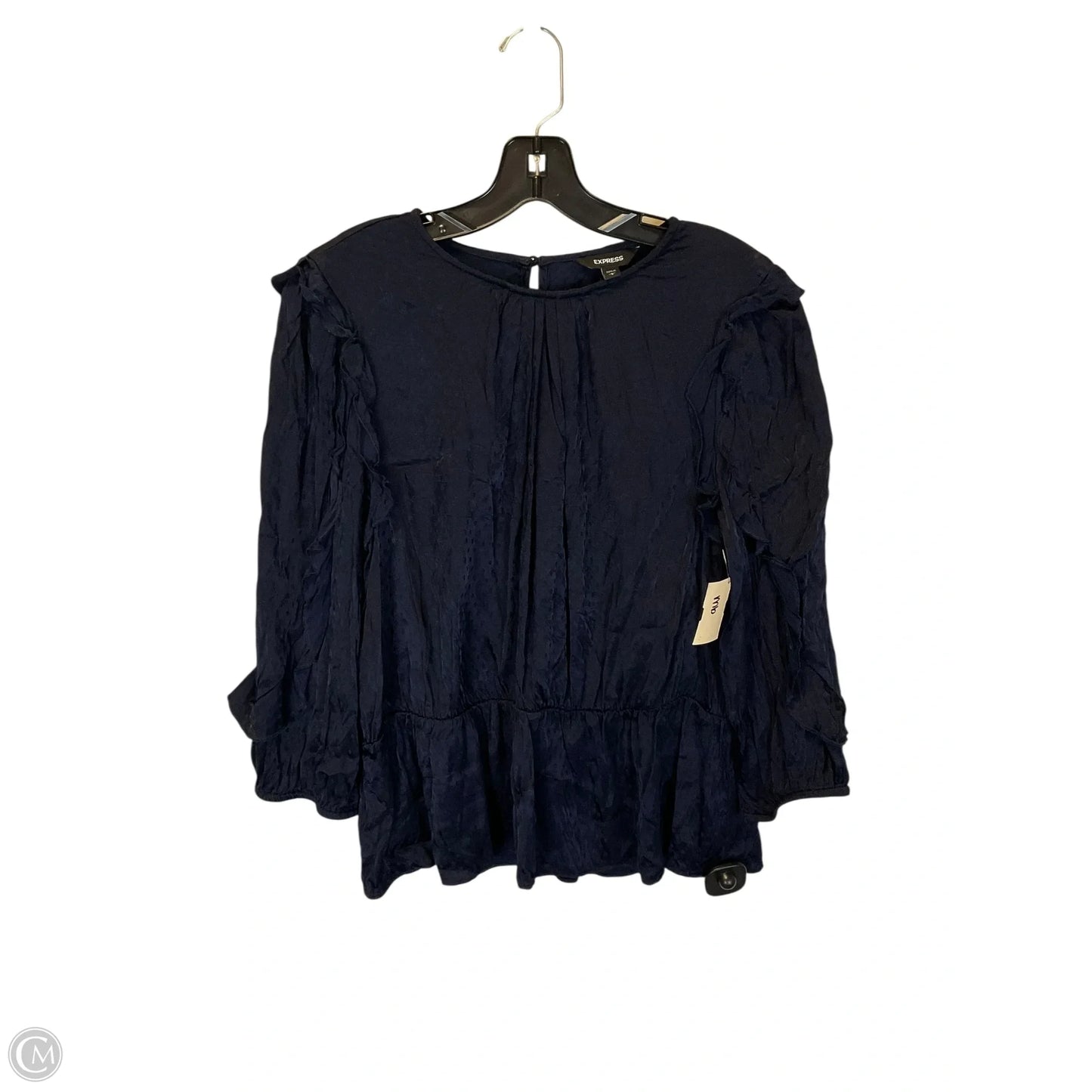 Top Long Sleeve By Express In Blue, Size: L