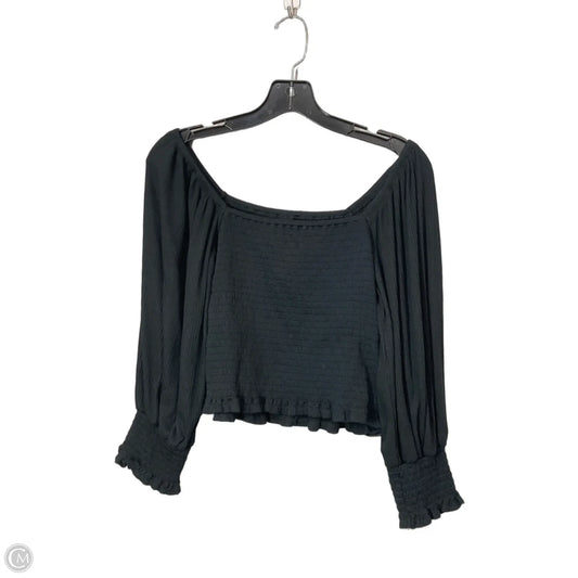 Top Long Sleeve By Anthropologie In Black, Size: S