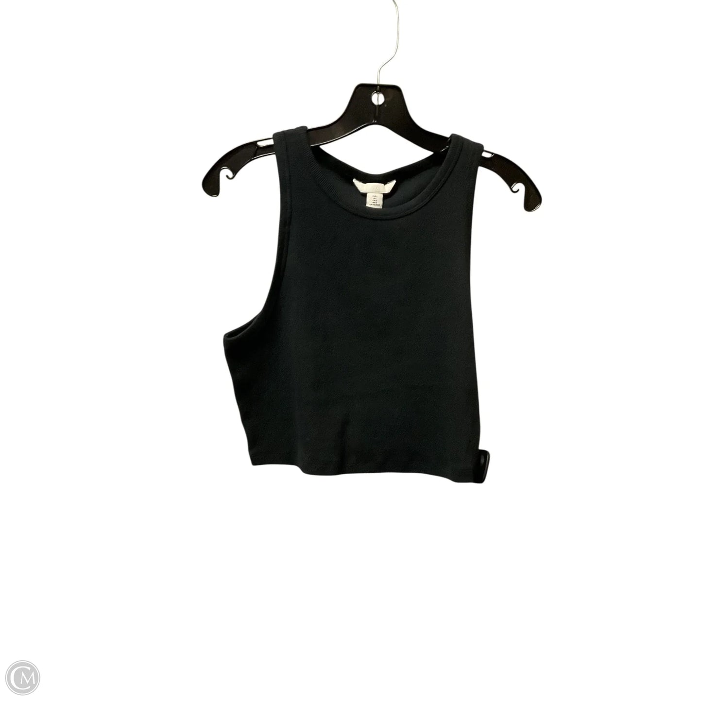 Top Sleeveless By H&m In Black, Size: L