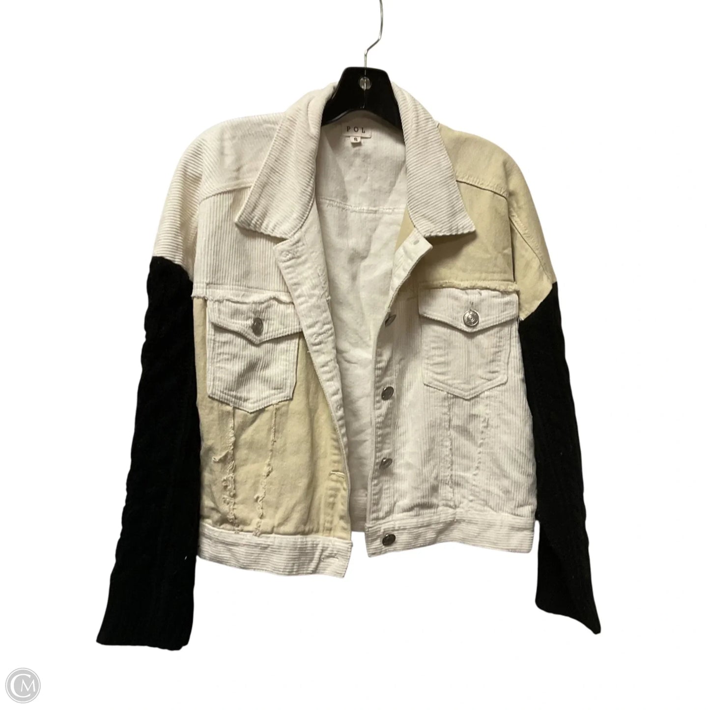 Jacket Other By Pol In Black & White, Size: S