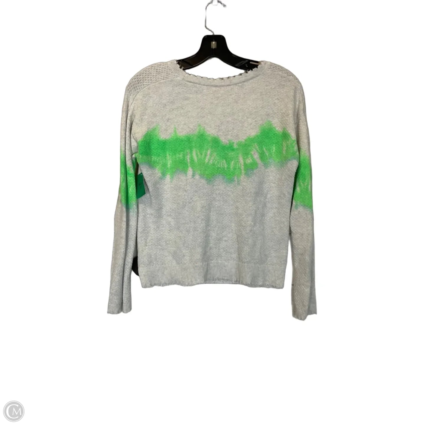 Top Long Sleeve By Clothes Mentor In Green & White, Size: S